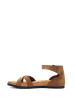 Comfortfusse Leder-Sandalen in Sand