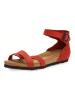Comfortfusse Leren sandalen rood