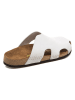 Comfortfusse Leren clogs wit