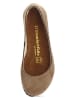 Comfortfusse Leder-Ballerinas in Sand
