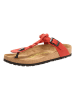 Comfortfusse Leren teenslippers rood