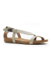 Comfortfusse Leder-Sandalen in Beige