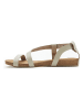 Comfortfusse Leder-Sandalen in Beige