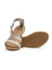 Comfortfusse Leder-Sandalen in Beige