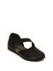 Comfortfusse Leder-Ballerinas in Schwarz