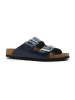 Comfortfusse Leren slippers donkerblauw