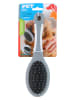 Edco 2-in-1-vachtborstel grijs - (H)20 cm