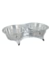 Edco Duo-Futter-/Wassernapf in Silber - 2x 550 ml