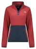 Geographical Norway Fleece trui "Touki" bordeaux/donkerblauw