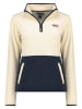 Geographical Norway Fleece trui "Touki" crème/donkerblauw