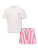 KIDS ONLY Pyjama "Rila" in Weiß/ Pink