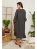 Lin Passion Lniana sukienka w kolorze antracytowym