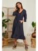 Lin Passion Lniana sukienka w kolorze granatowym