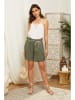 Lin Passion Leinen-Shorts in Khaki
