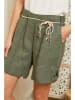 Lin Passion Leinen-Shorts in Khaki
