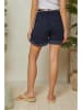 Lin Passion Linnen short donkerblauw