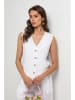 Lin Passion Lniana kamizelka w kolorze białym