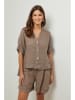 Lin Passion Leinen-Bluse in Taupe