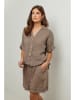 Lin Passion Leinen-Bluse in Taupe