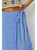 Lin Passion Leinen-Rock in Hellblau