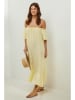 Lin Passion Lniana sukienka w kolorze żółtym