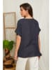 Lin Passion Lniana bluzka w kolorze granatowym