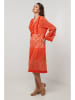 Lin Passion Lniana sukienka w kolorze pomarańczowym