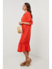Lin Passion Lniana sukienka w kolorze czerwonym