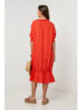 Lin Passion Lniana sukienka w kolorze czerwonym