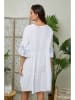 Lin Passion Lniana sukienka w kolorze białym