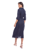 Lin Passion Leinen-Kleid in Dunkelblau