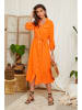 Lin Passion Leinen-Kleid in Orange