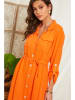 Lin Passion Leinen-Kleid in Orange