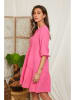 Lin Passion Leinen-Kleid in Pink