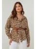 Lin Passion Bluse in Braun/ Beige