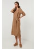 Lin Passion Lniana sukienka w kolorze jasnobrązowym