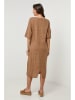Lin Passion Lniana sukienka w kolorze jasnobrązowym