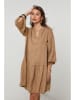 Lin Passion Lniana sukienka w kolorze jasnobrązowym
