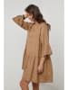 Lin Passion Leinen-Kleid in Hellbraun