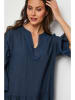 Lin Passion Linnen jurk donkerblauw