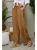 Lin Passion Leinen-Hose in Hellbraun
