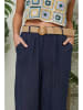 Lin Passion Linnen broek donkerblauw