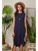 Lin Passion Lniana sukienka w kolorze granatowym
