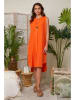 Lin Passion Leinen-Kleid in Orange