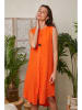 Lin Passion Leinen-Kleid in Orange
