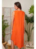 Lin Passion Leinen-Kleid in Orange