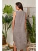 Lin Passion Leinen-Kleid in Hellbraun