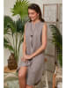 Lin Passion Leinen-Kleid in Hellbraun