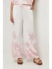 Lin Passion Broek crème/lichtroze