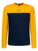 ROCK EXPERIENCE Fleecelongsleeve "Arrows Crewneck" in Gelb/ Dunkelblau
